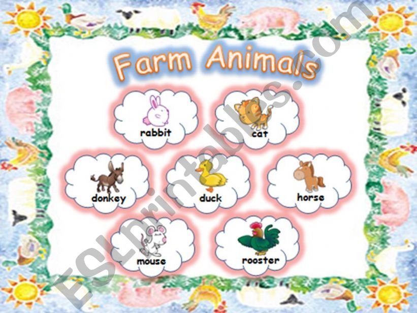 PICTURE DICTIONARY - FARM ANIMALS PART 2