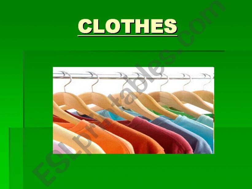 CLOTHES powerpoint