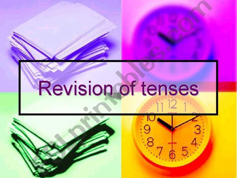 Revision of tenses (speaking activities)