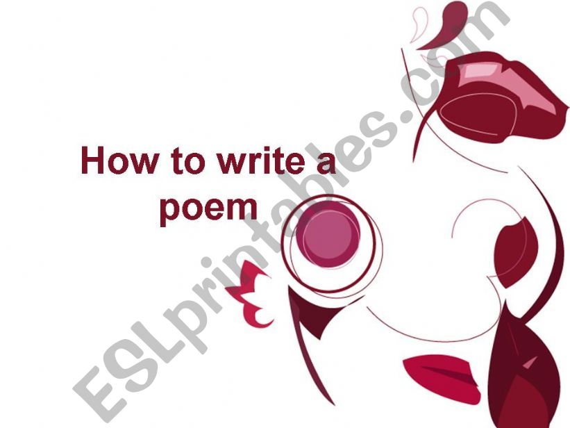 How to write a poem? powerpoint