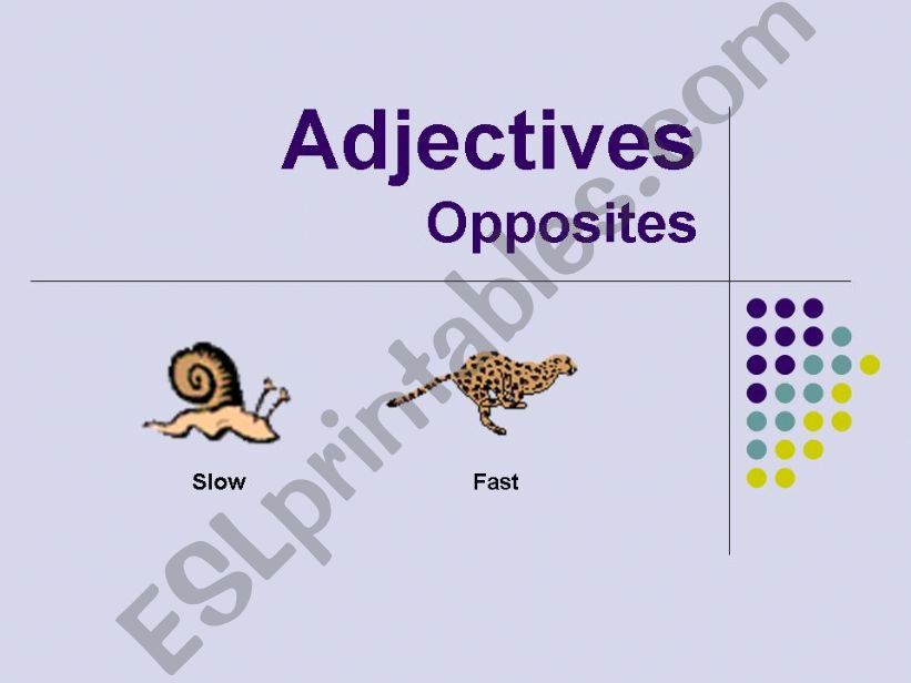 Adjective Opposites powerpoint