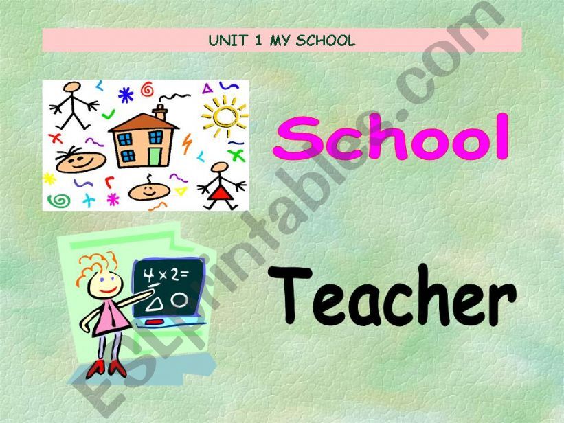 School Vocabulary powerpoint