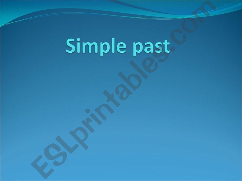 Simple past powerpoint