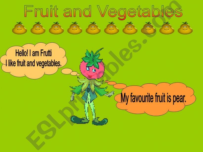 Fruit and vegetables powerpoint