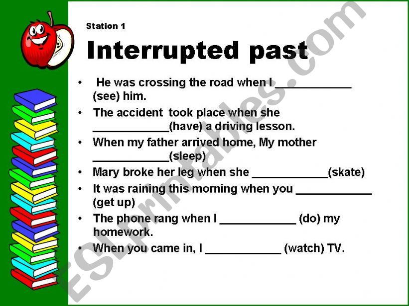 Interrupted past powerpoint