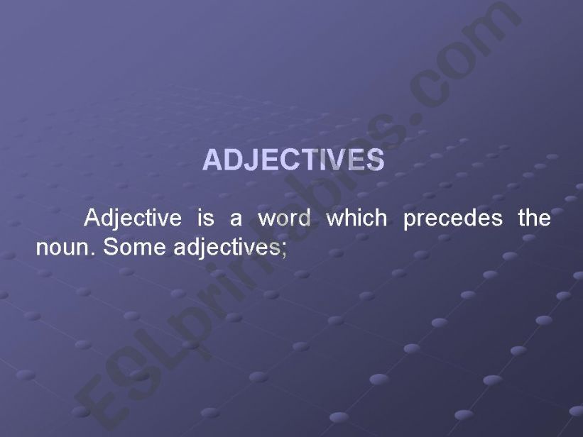 adjectives powerpoint