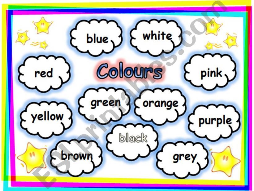 COLOURS WORKSHEET powerpoint