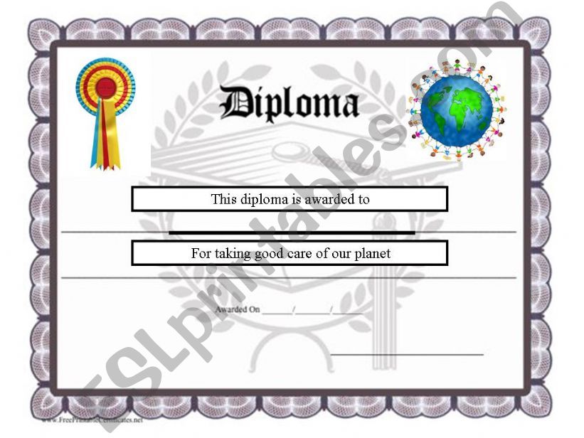 ENVIRONMENT DIPLOMA  powerpoint