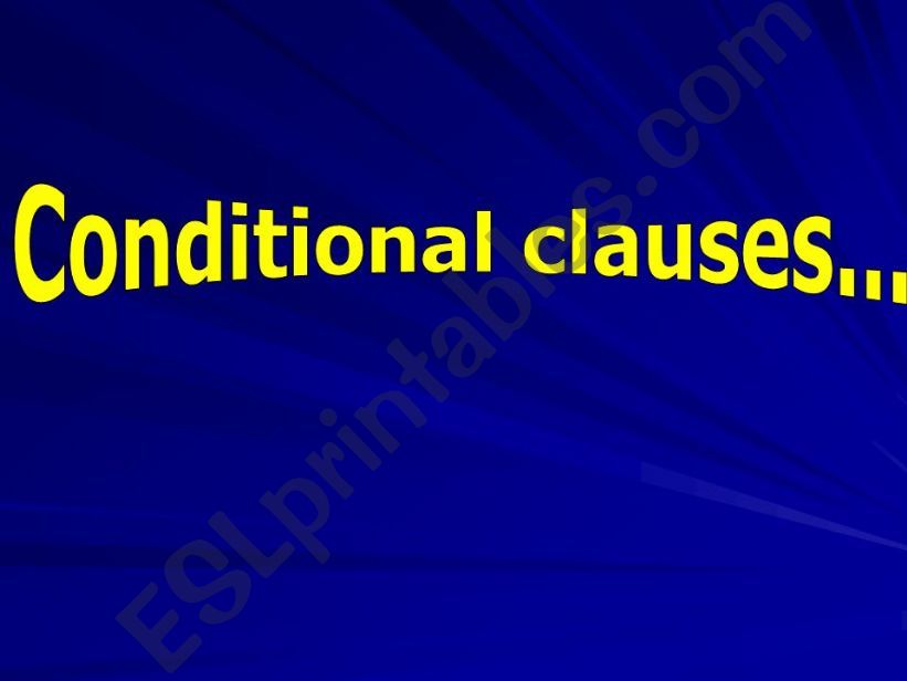 conditional clauses powerpoint