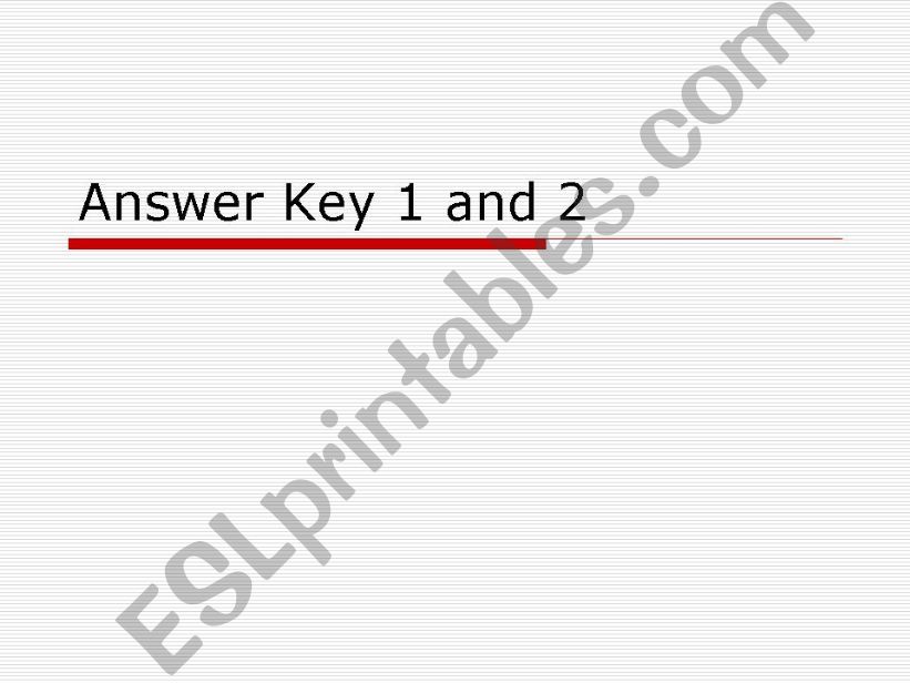 Conditionals Quiz (1st and 2nd parts) - Answer Key