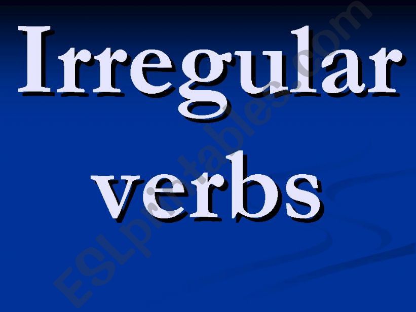 irregular verbs powerpoint