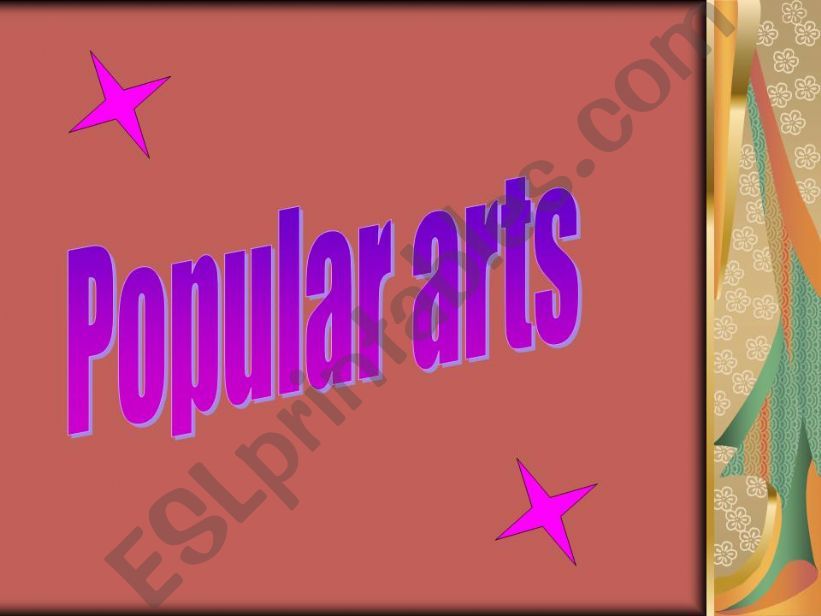 Popular Arts powerpoint