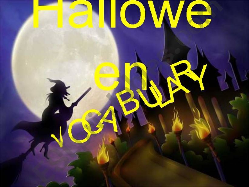 Basic Halloween Vocabulary powerpoint