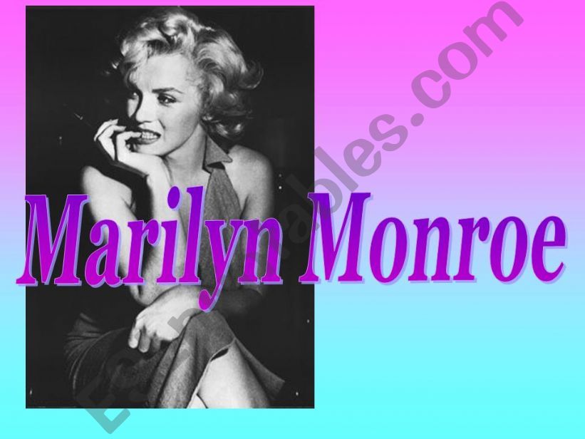 Marilyn Monroe powerpoint