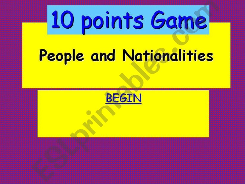 Countries and  Nationalities powerpoint