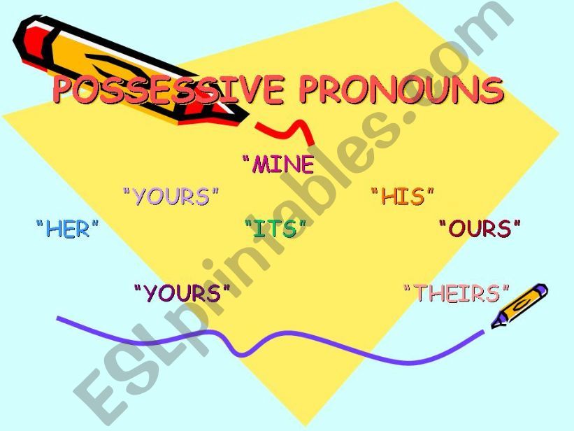 possesive pronouns  / 15 pages