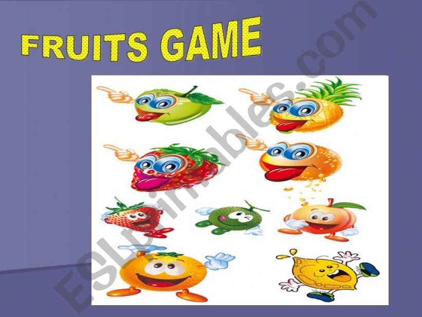 FRUITS GAME powerpoint
