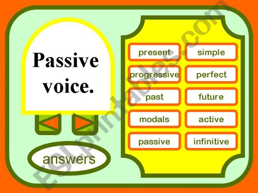 Passive voice game. powerpoint