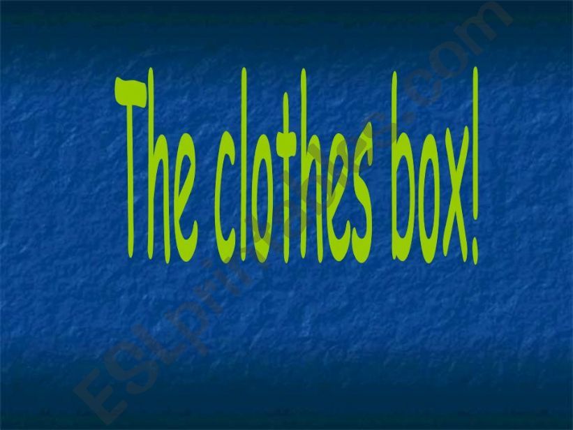The Clothes Box powerpoint