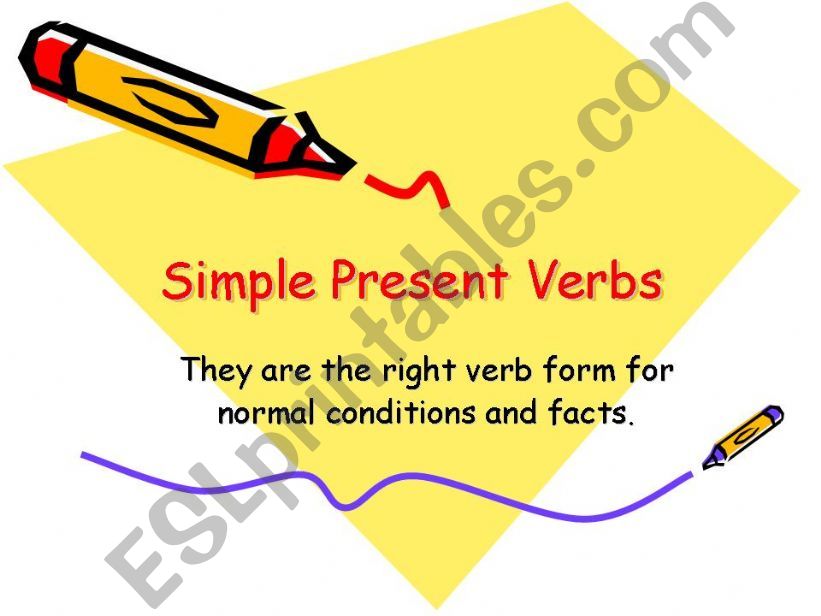 Simple Present Tense powerpoint