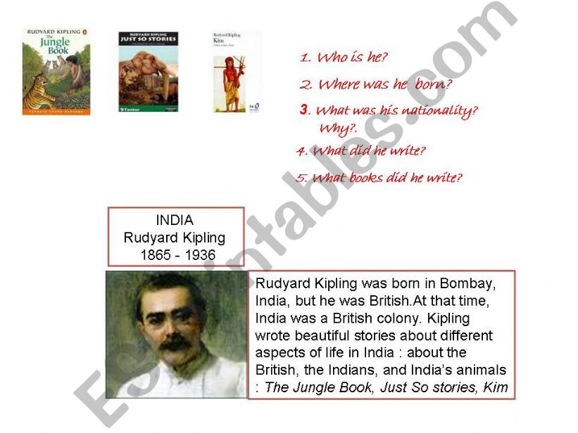 English writer Rudyard kipling short biography