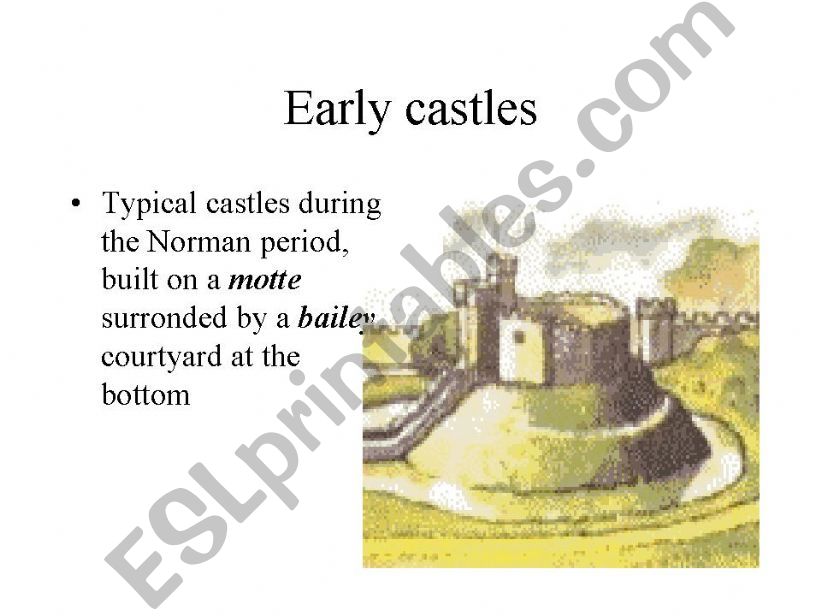 Medieval castles and their features