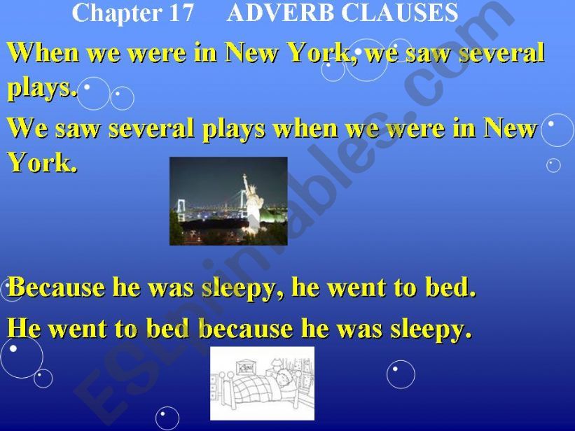 Adverb Clauses Ch 17 