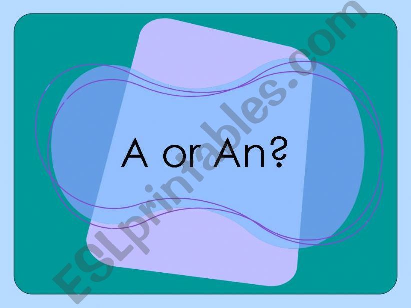 Is it A or AN? powerpoint