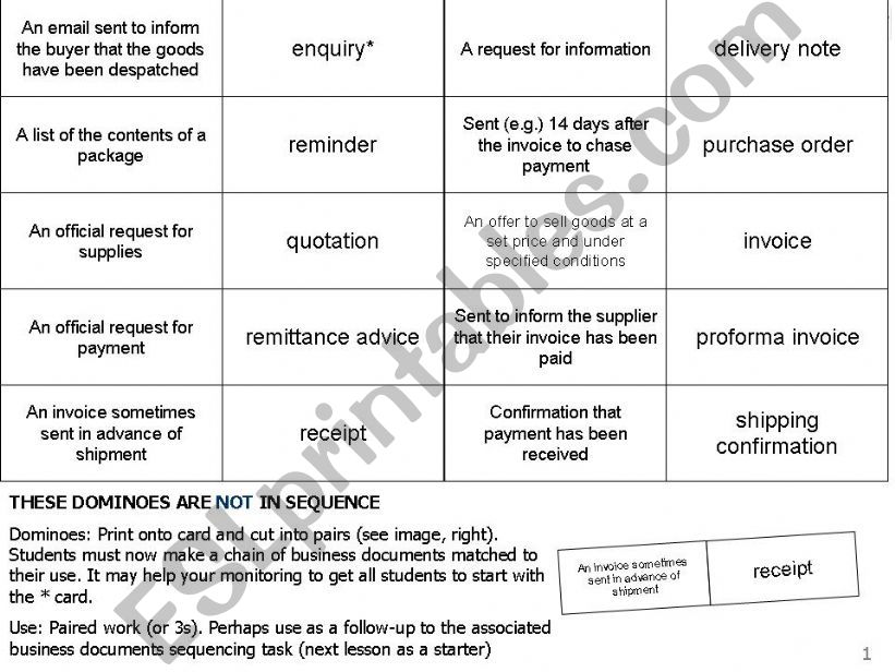 Business Documents dominoes powerpoint