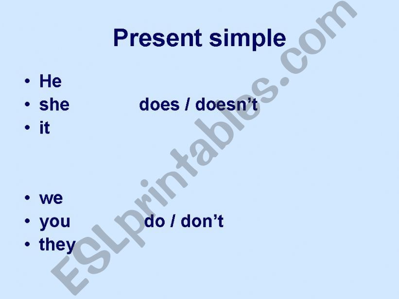 simple present powerpoint