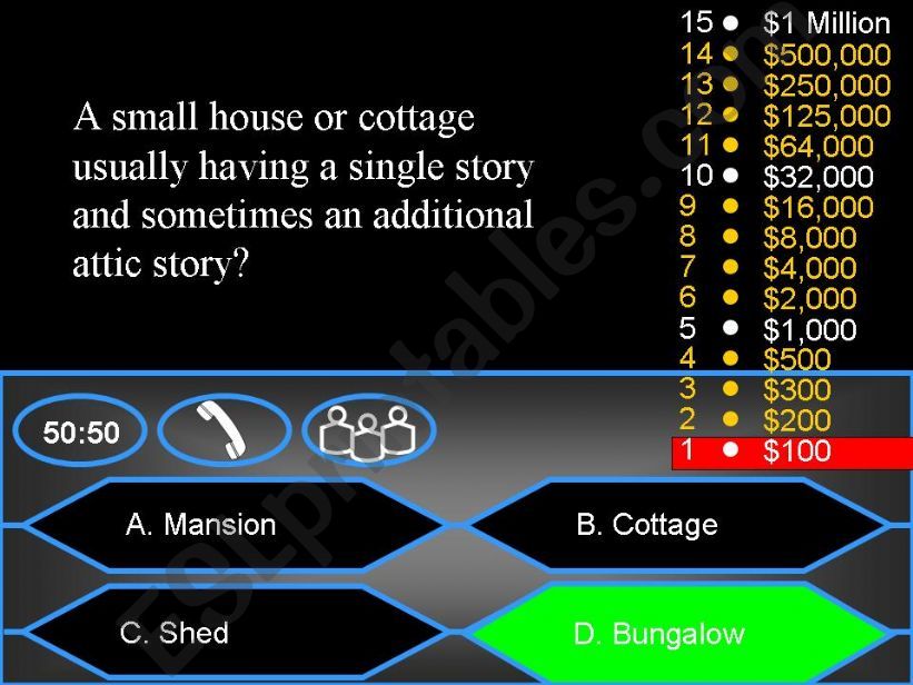 Types of houses Jeopardy game powerpoint
