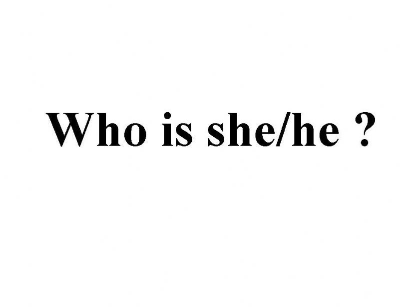 who is she/he?(Lesson7.she is tall)