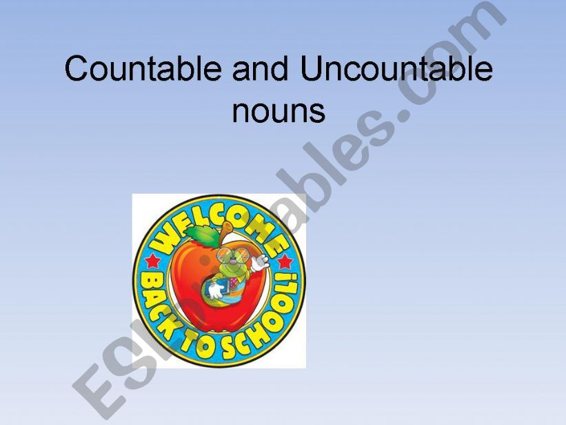 countable & uncountables powerpoint