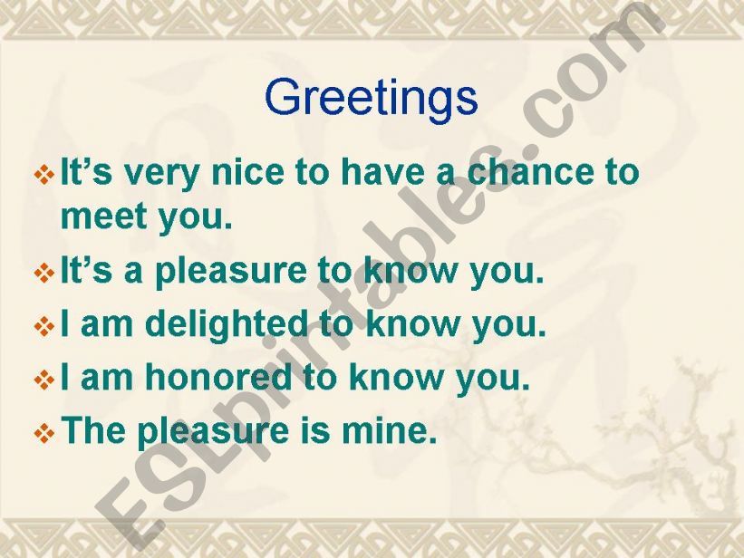 Greetings powerpoint