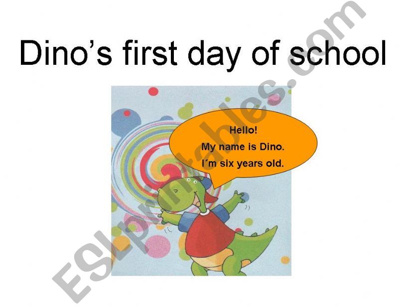 Dinos first day of school powerpoint