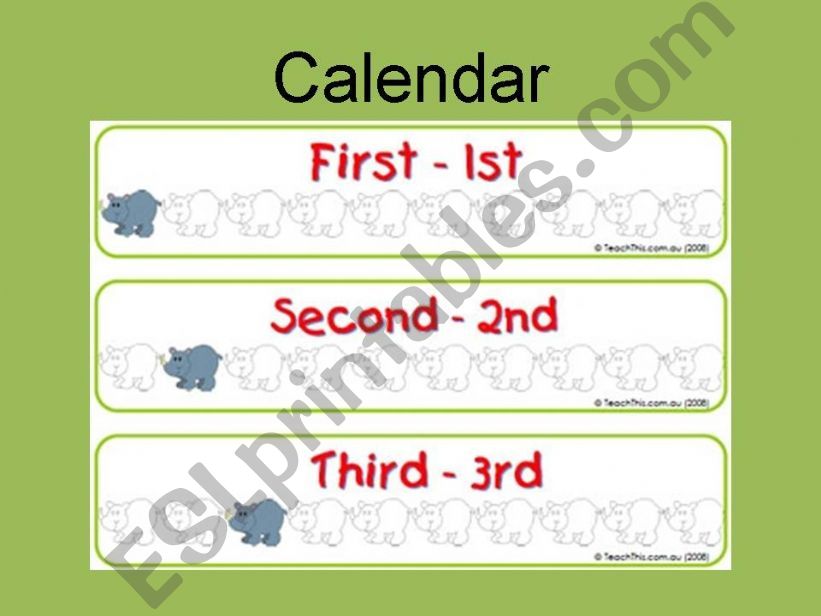 Ordinal Numbers powerpoint