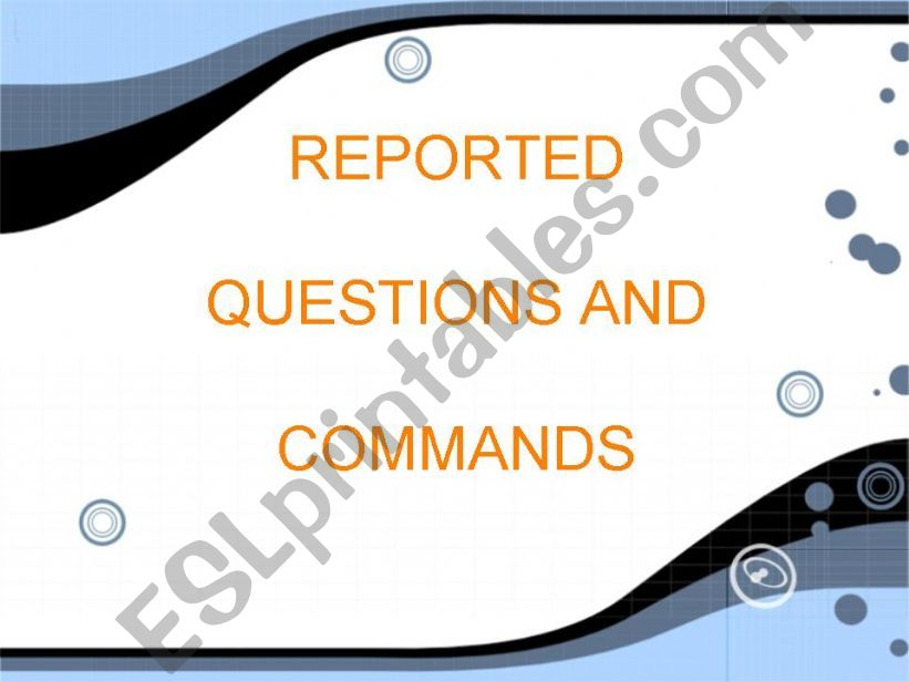 reported speech powerpoint