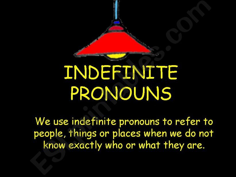 Indefinite Pronouns powerpoint