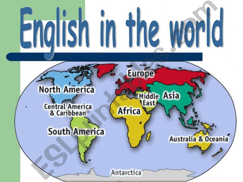 English in the world powerpoint