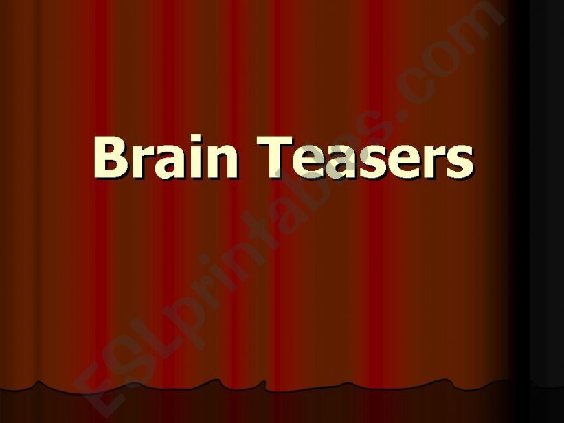 Brain Teasers/Funny IQ Test powerpoint