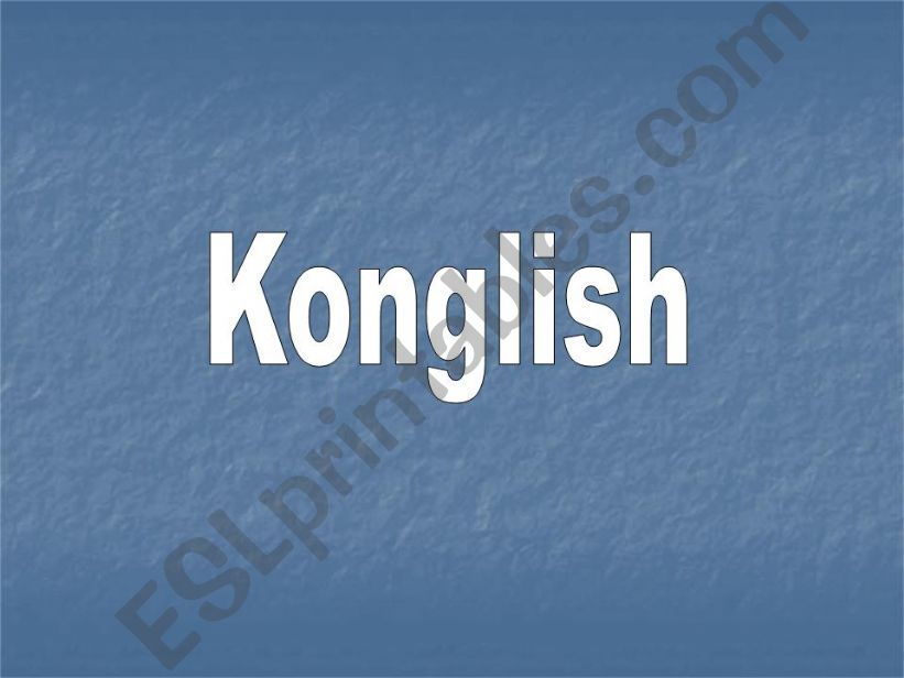 Konglish powerpoint