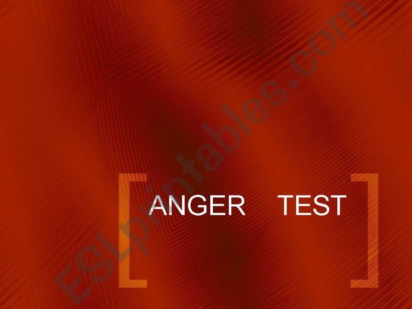 Anger Test powerpoint