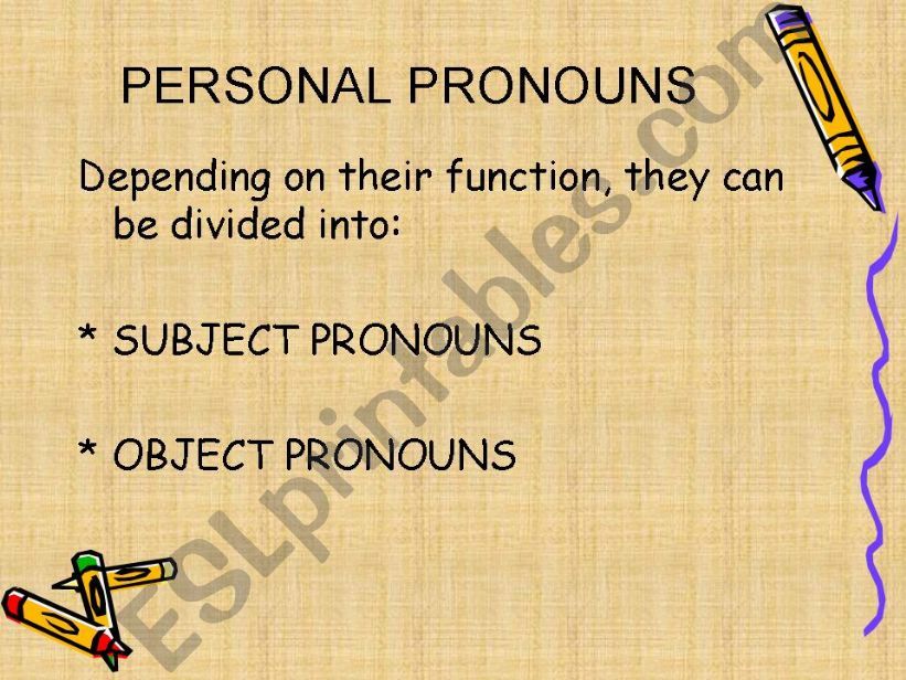 personal pronouns and possessive adjectives