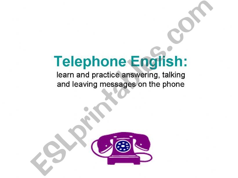 Telephone English powerpoint