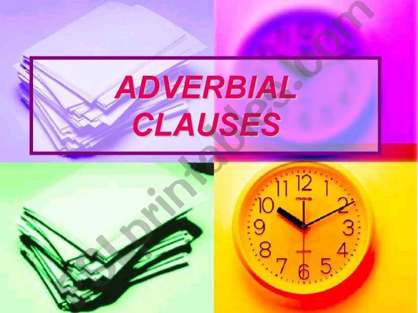 Adverbial Clause powerpoint