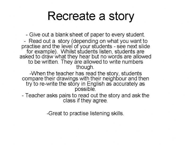 Recreate a story powerpoint