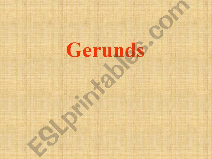 Gerunds powerpoint