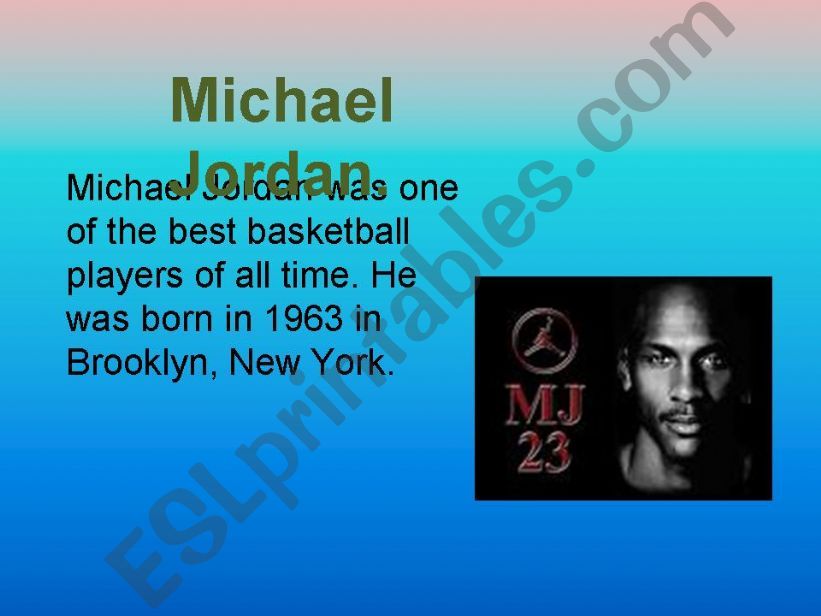 Michael Jordan powerpoint