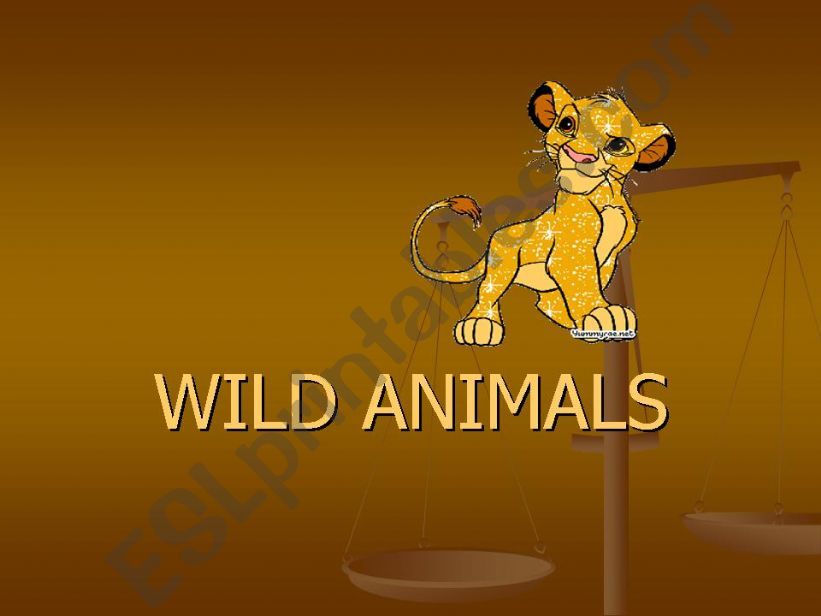 WILD ANIMALS powerpoint