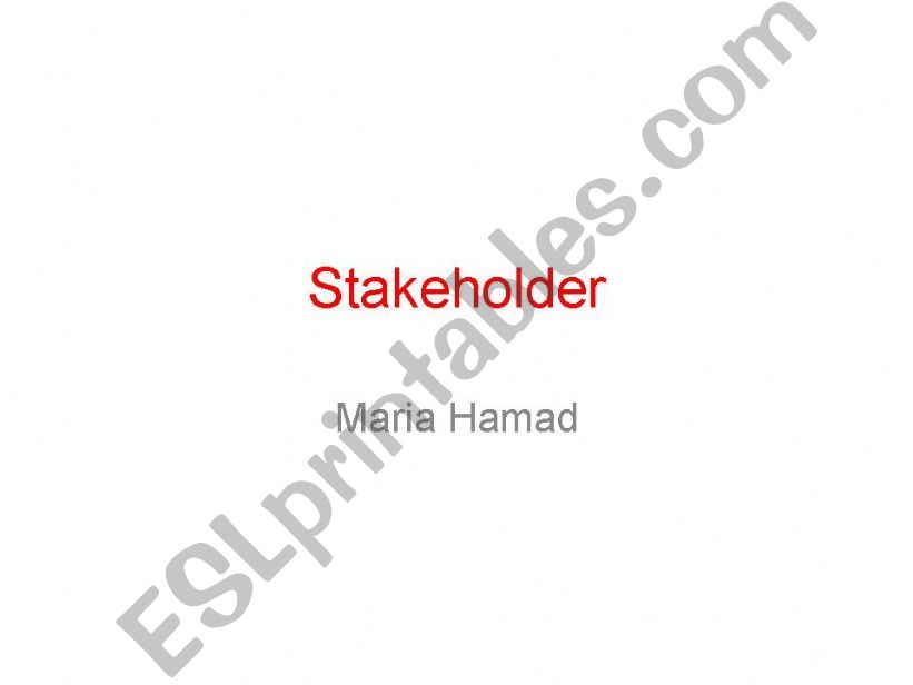 Stakeholder powerpoint